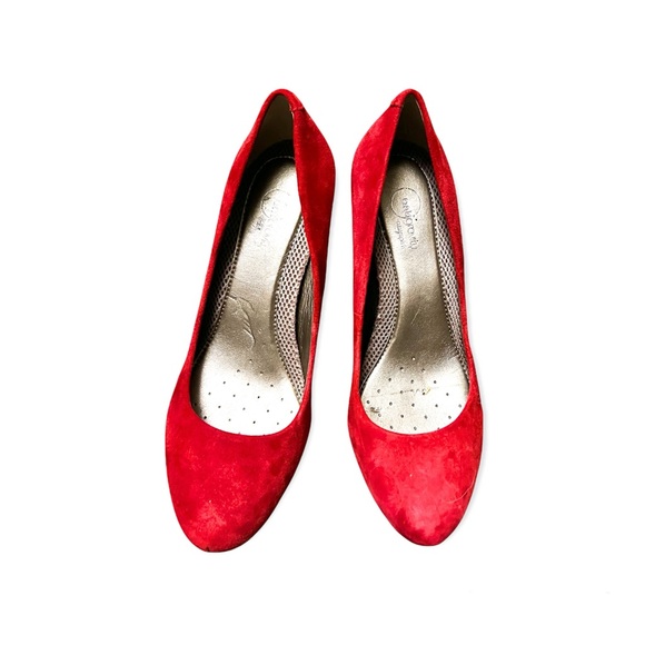 👠Anti Gravity Easy Spirit Red Suede Size 8W - Picture 4 of 8